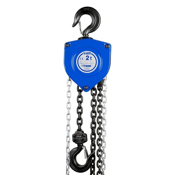 Tractel Tralift Manual Chain Hoist, 4,000 lb. (2 Ton) Load Capacity, 10 ft. Lift 41529